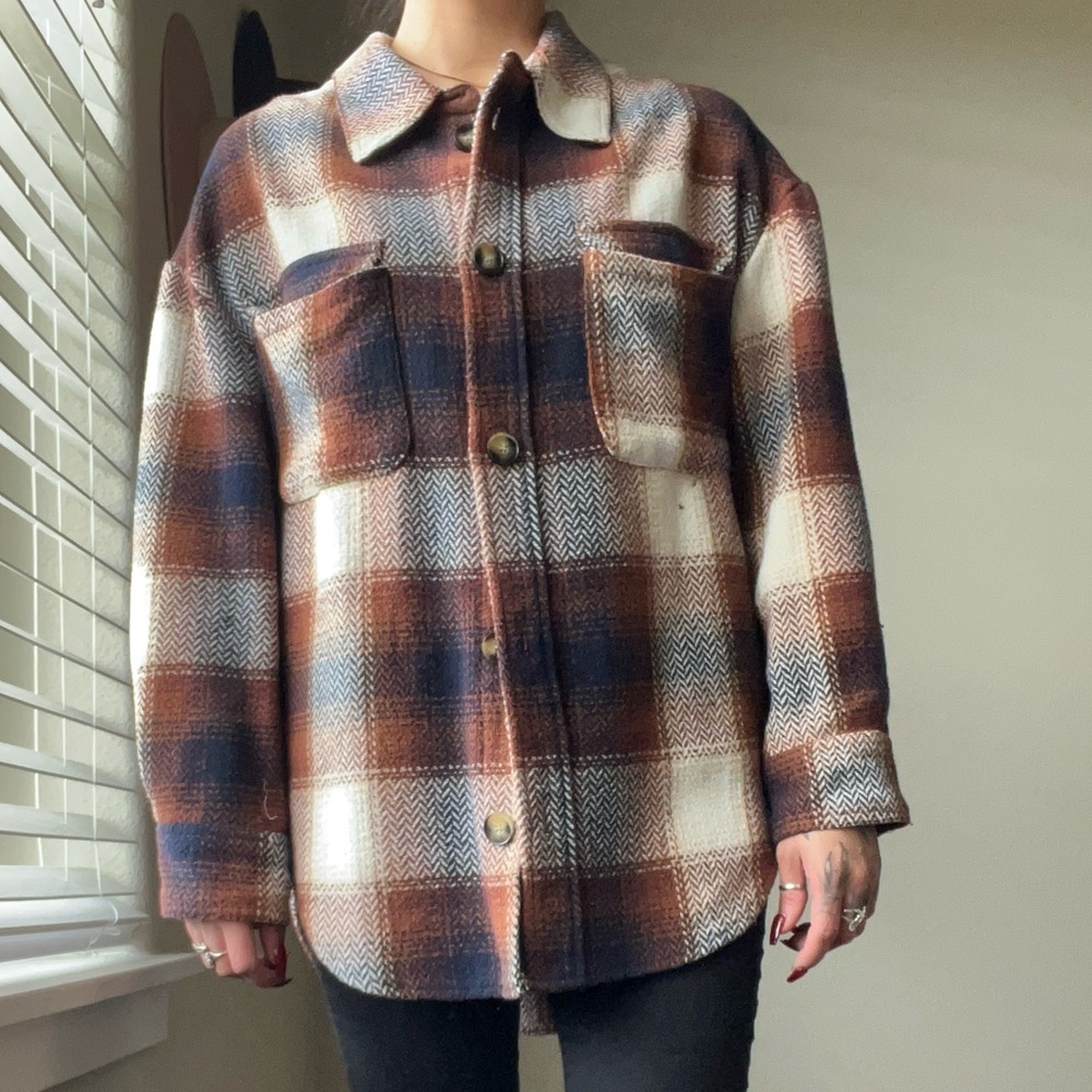 Plaid Button-Up Women's Top